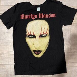 Vintage Y2K Marilyn Manson T Shirt Size Medium Pacific Brand Big Face Print